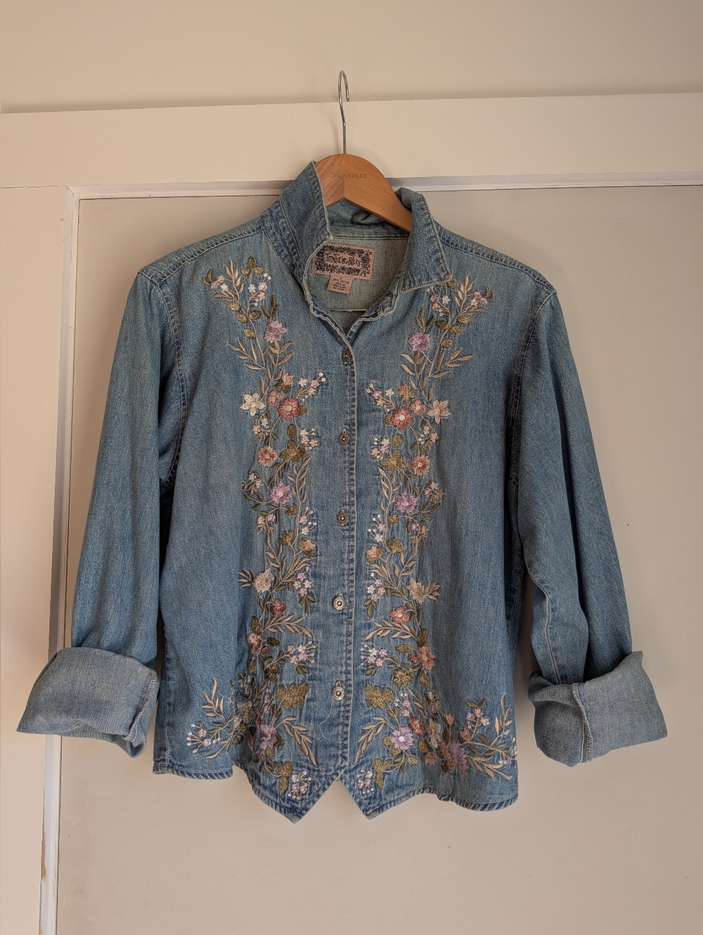 Vintage Tantrum Blues Denium Shirt -L 100% Cotton